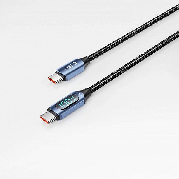 Kabel Tech-Protect UltraBoost z wyświetlaczem LED USB-C / USB-C PD 100