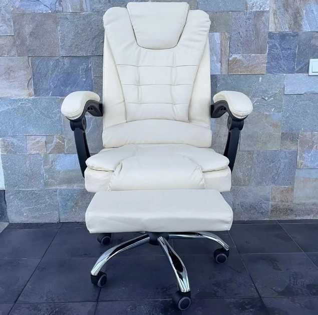 Крісло офісне екошкіра з підставкою для ніг офіс