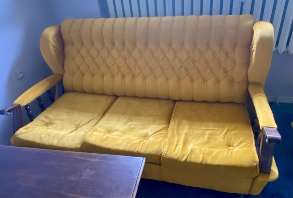 sofa rozkładana i 2 fotele - komplet wypoczynkowy