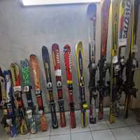 Narty, Buty narciarskie, snowboardowe, kijki,