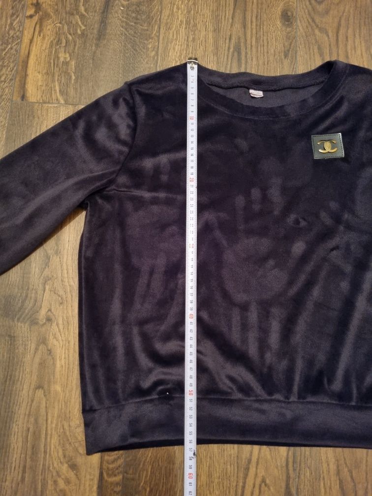 Bluza damska welurowa