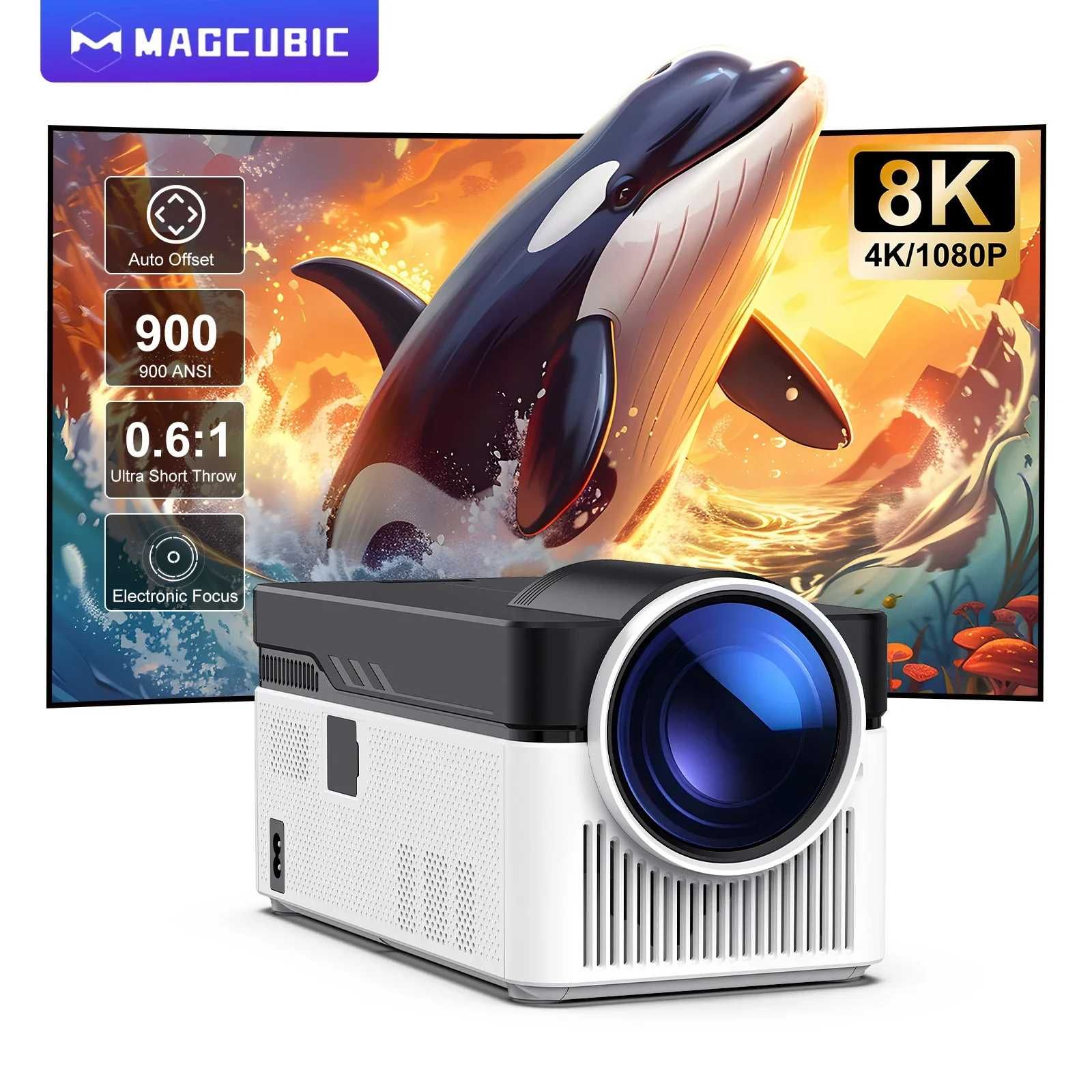 PROJEKTOR Magcubic HY 450 Wersja 2025 4K Android LED WiFi