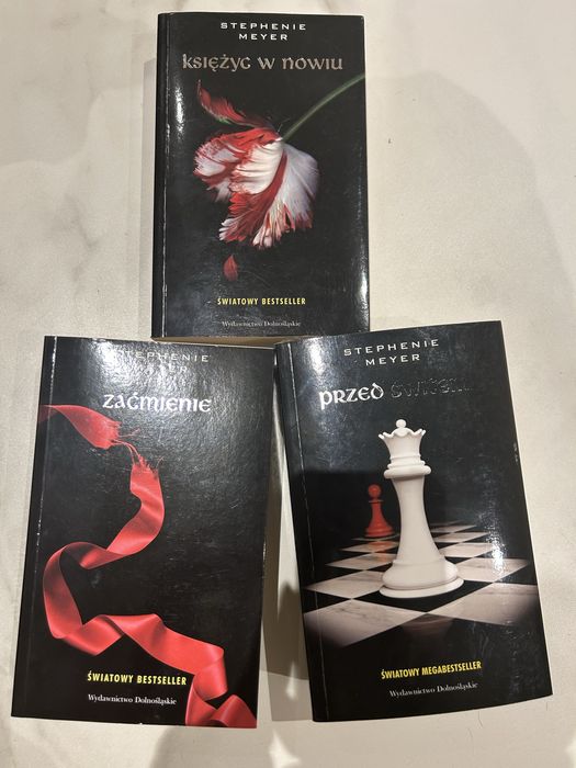 Zestaw 3 ksiazek stephanie Meyer, zmierz, księżyc  w nowiu, przed świt