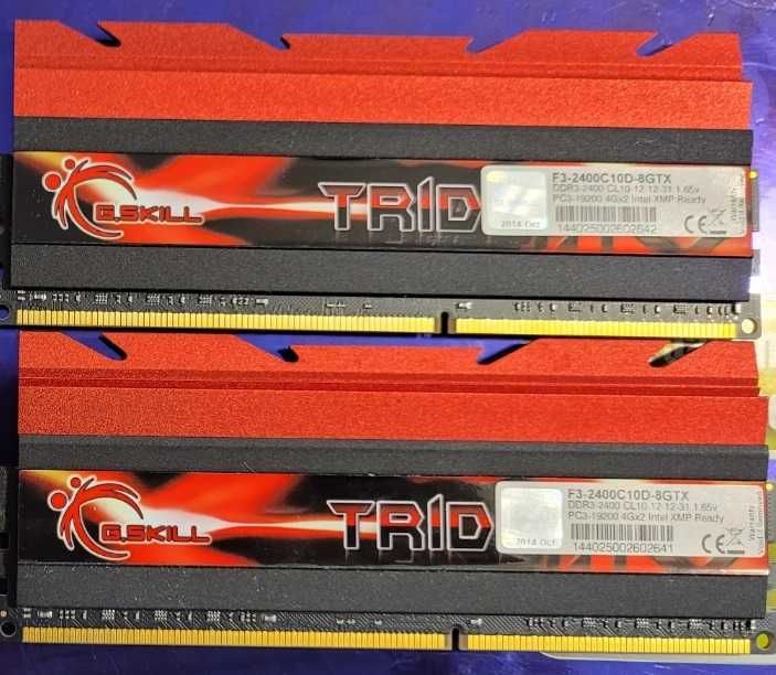 Pamięci RAM G.Skill TridentX, DDR3, 16 GB, 2400MHz,CL10 (4x4GB) 2 pary