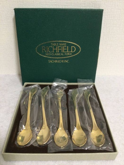 Позолоченные чайные ложки Tachiyoshi  RICHFIELD из Японии