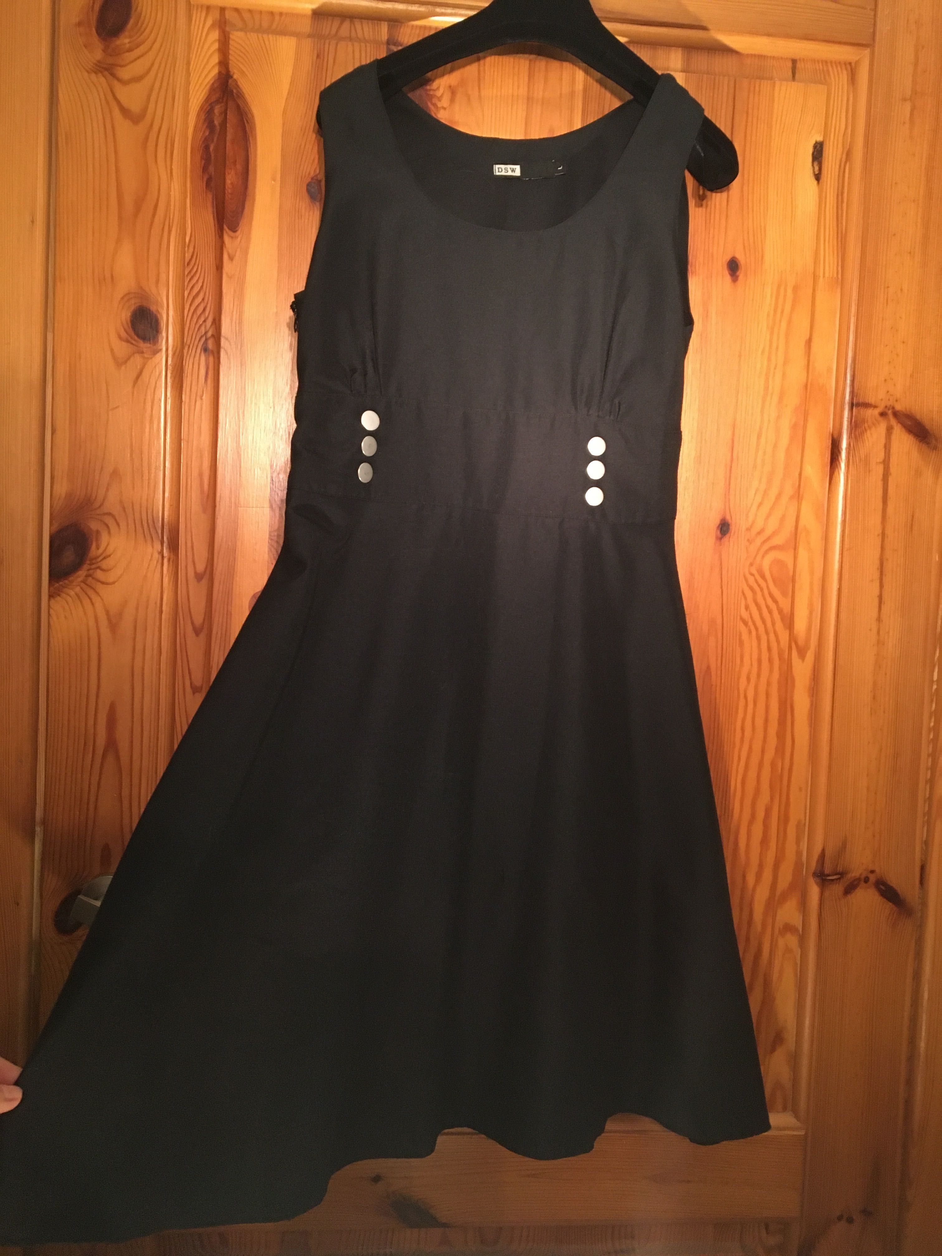 Sukienka granatowa rozkloszowana, marka DSW, rozmiar L/40