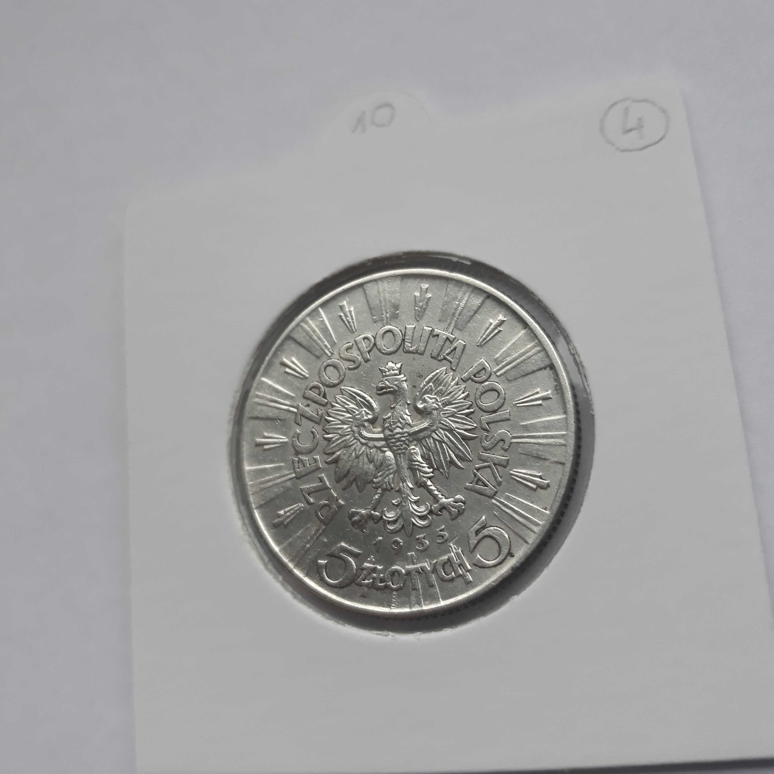 Moneta 5zł Piłsudski 1935 - srebro monety 2 RP ( II RP nr.10/4)