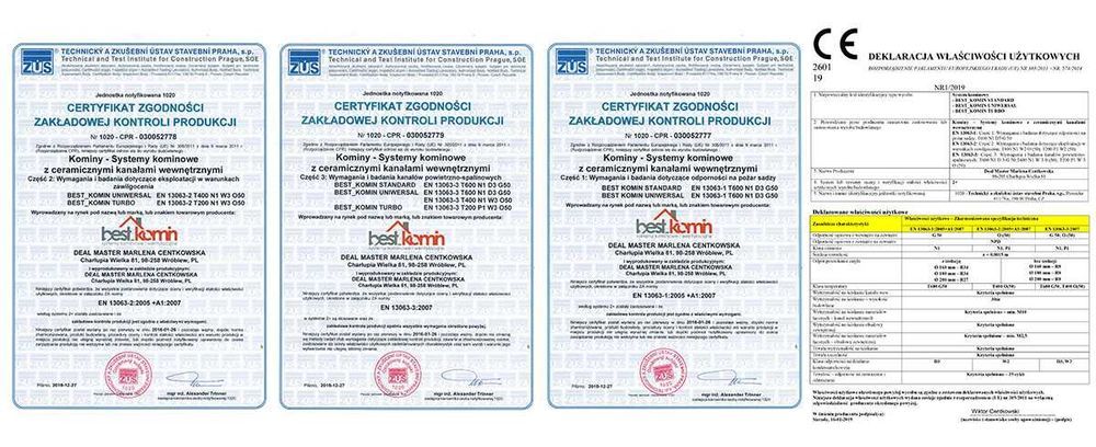 Komin Systemowy Ceramiczny SYSTEM IZOLOWANY 5 m BKU dostawa gratis