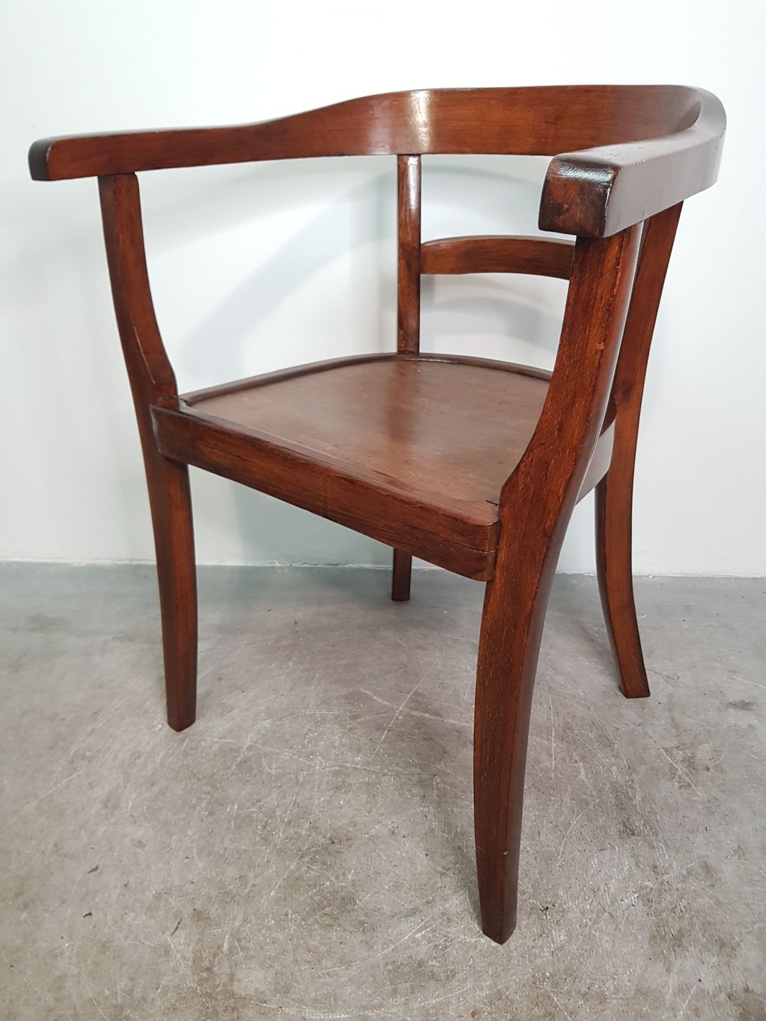 Fotel Gabinetowy Art Deco do Biurka Krzesło Vintage Lata 40/50 Secesja