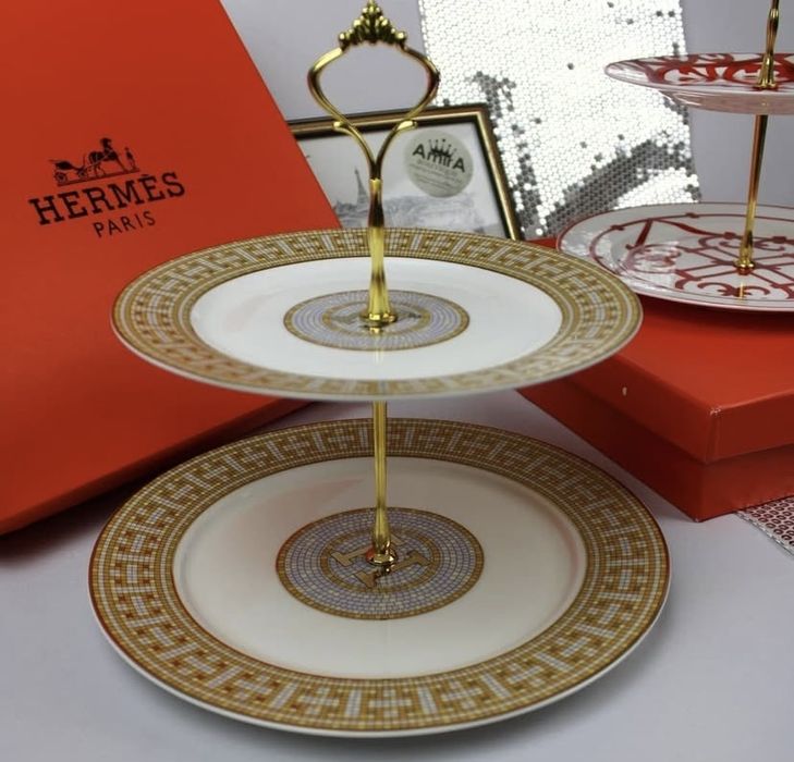 Преміум етажерка для десертів Hermes стиль