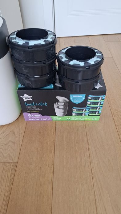 Kosz na pieluchy tommee tippee + 5 oryginalnych wkladów