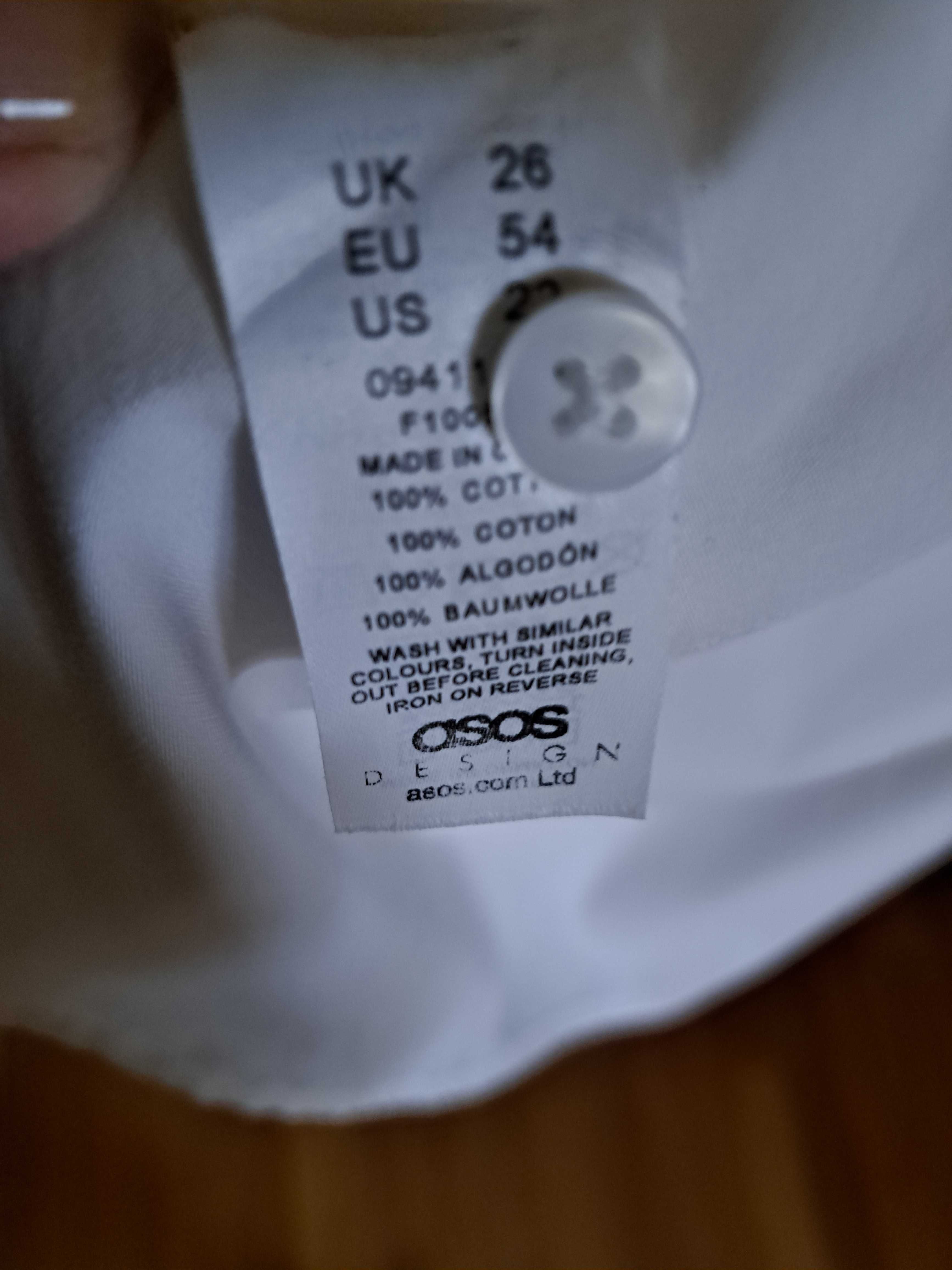 ASOS elegancka biała koszula oversize -