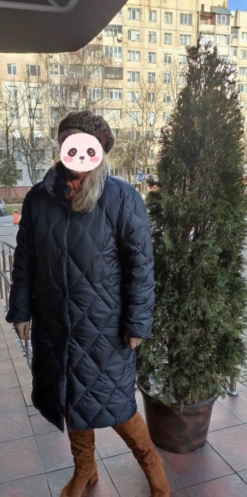 Стеганное пальто/куртка зимняя на пуху/ пуховик