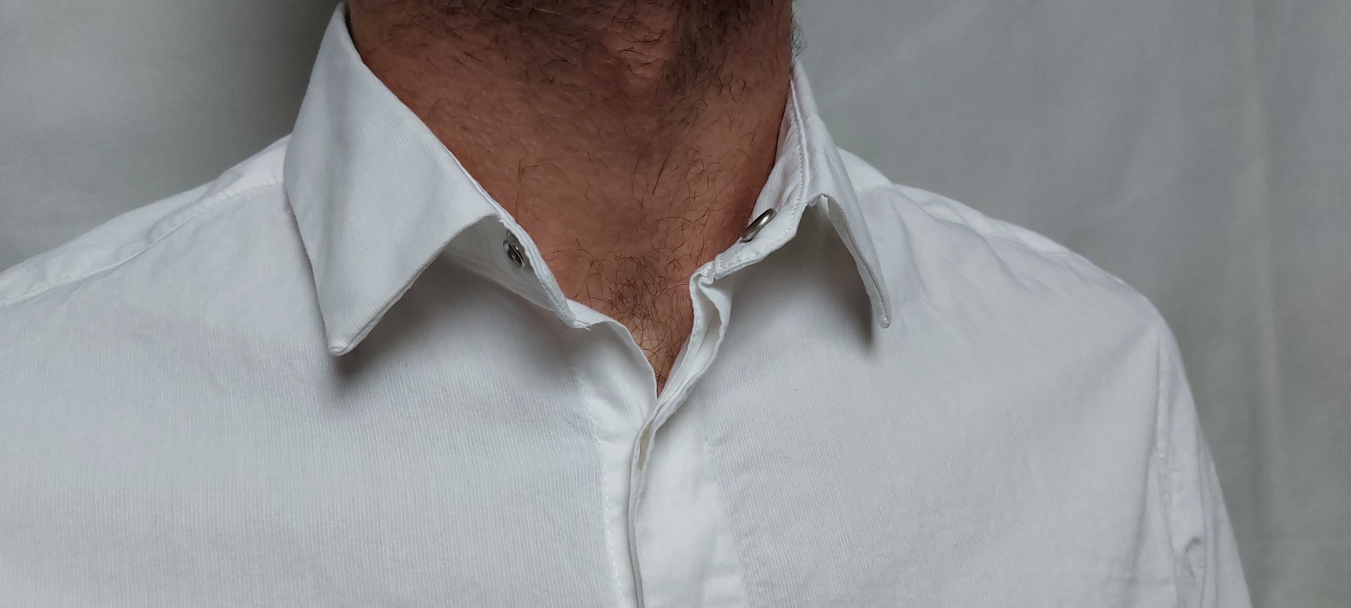 Elegancka męska młodzieżowa koszula Reserved Slim Fit 39 S /XXS  biała