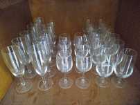 Conjunto de 31 copos de vidro (champanhe/vinho/licor/vinho do porto)