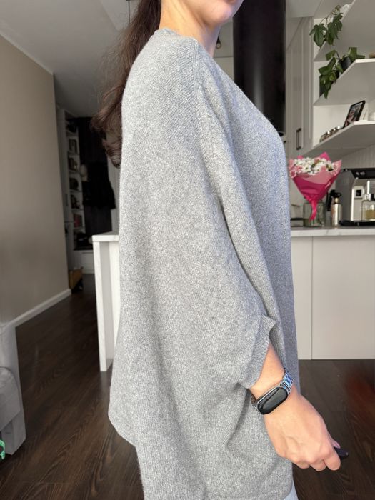 Szare ponczo Gerts Oslo Cashmere one size kardigan kaszmirowy M L s