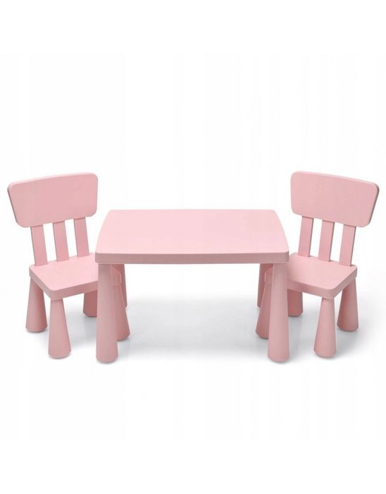 Стол розовый детский и стулья ikea mamut