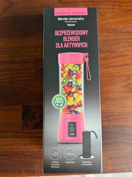Blender bezprzewodowy różowy GOTZE&JENSEN nowy 400ml