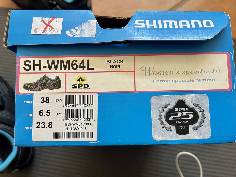 Sapatinhas Shimano ciclismo para mulher