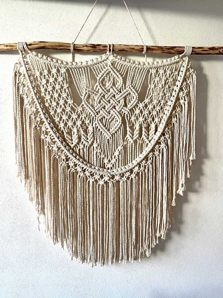 Painel decorativo em macrame