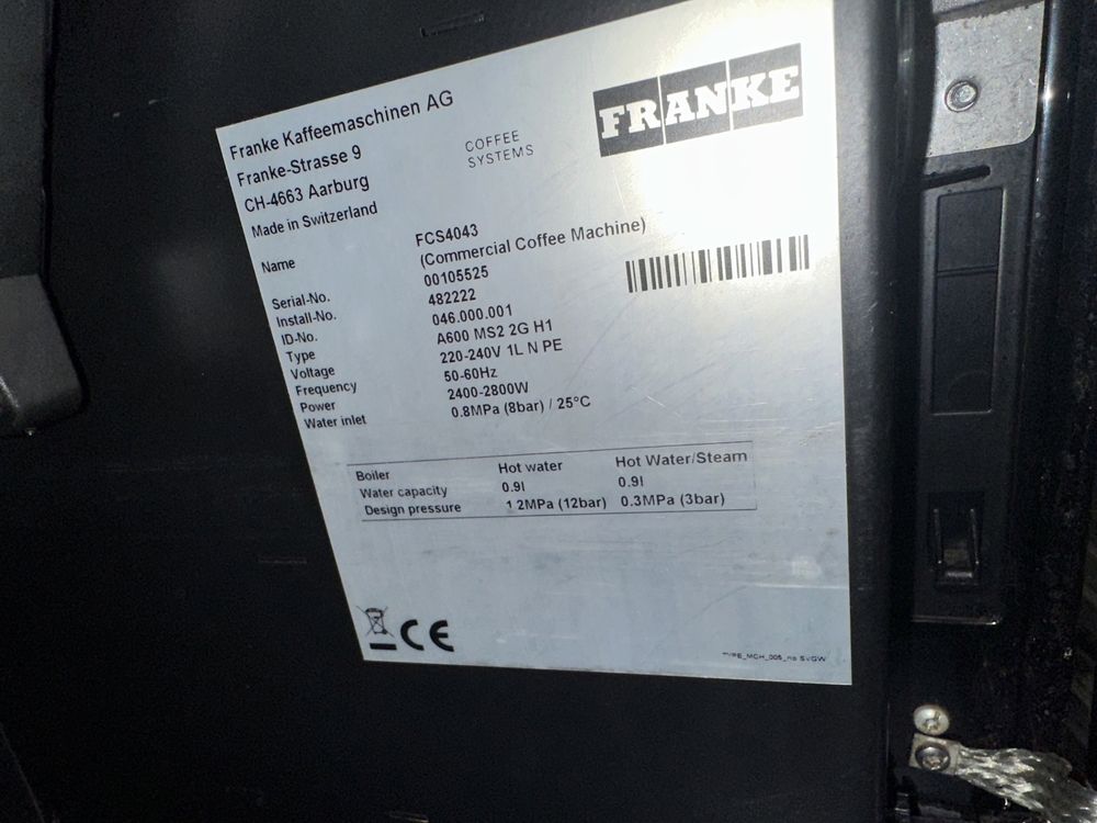 Franke A600 MS2 ekspres do kawy