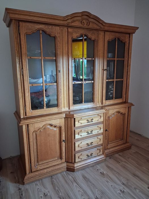 Komoda dębowa z nadstawką