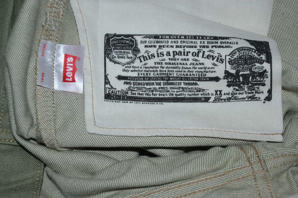 LEVIS 501 Shrink to Fit Nowe Spodnie Męskie W34 L32 Dżinsy Oryginalne