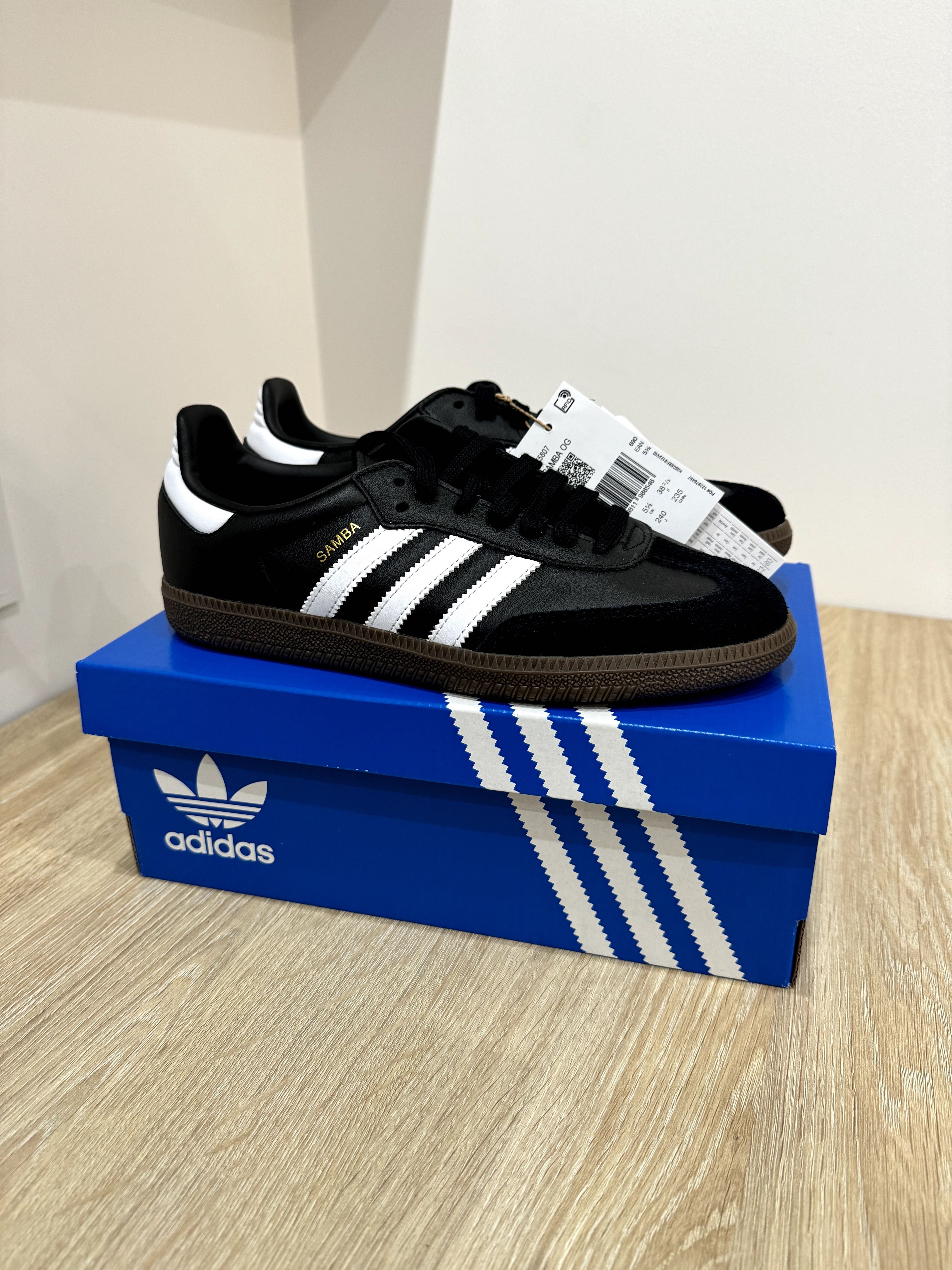 ОРИГИНАЛ Adidas Samba OG Black White Gum (B75807) 38.5 EU