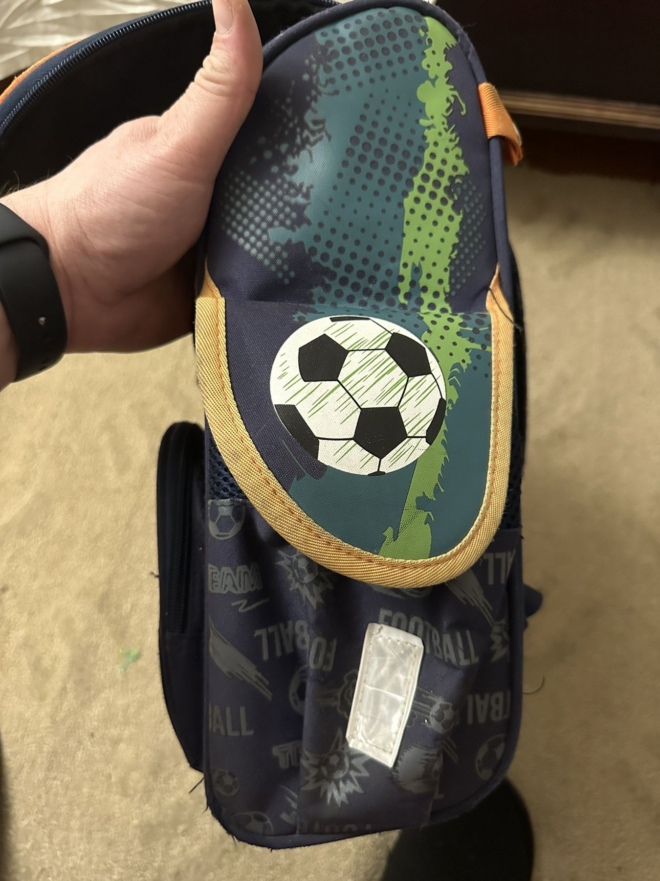 Рюкзак шкільний портфель ранець якісний для хлопчика футбольний