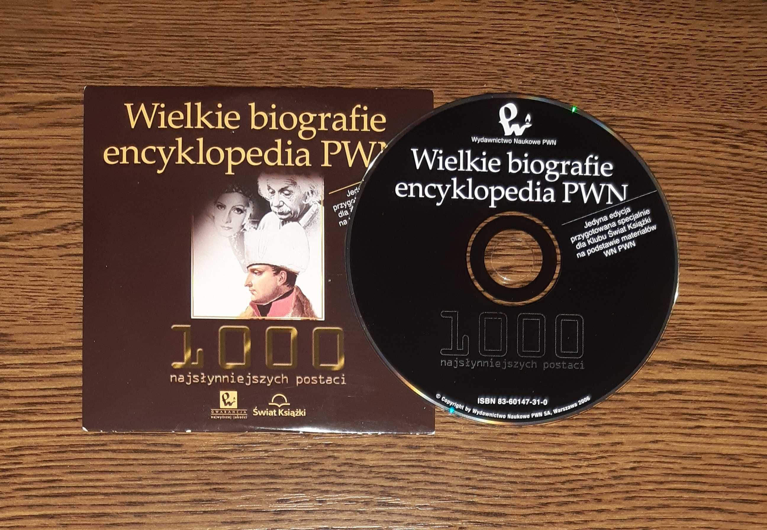 Wielkie biografie - encyklopedia PWN - płyta CD z roku 2006