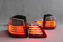 Lampy Światła tył tylne BMW E61 04-07 LCI look TOURING LED NEON Red