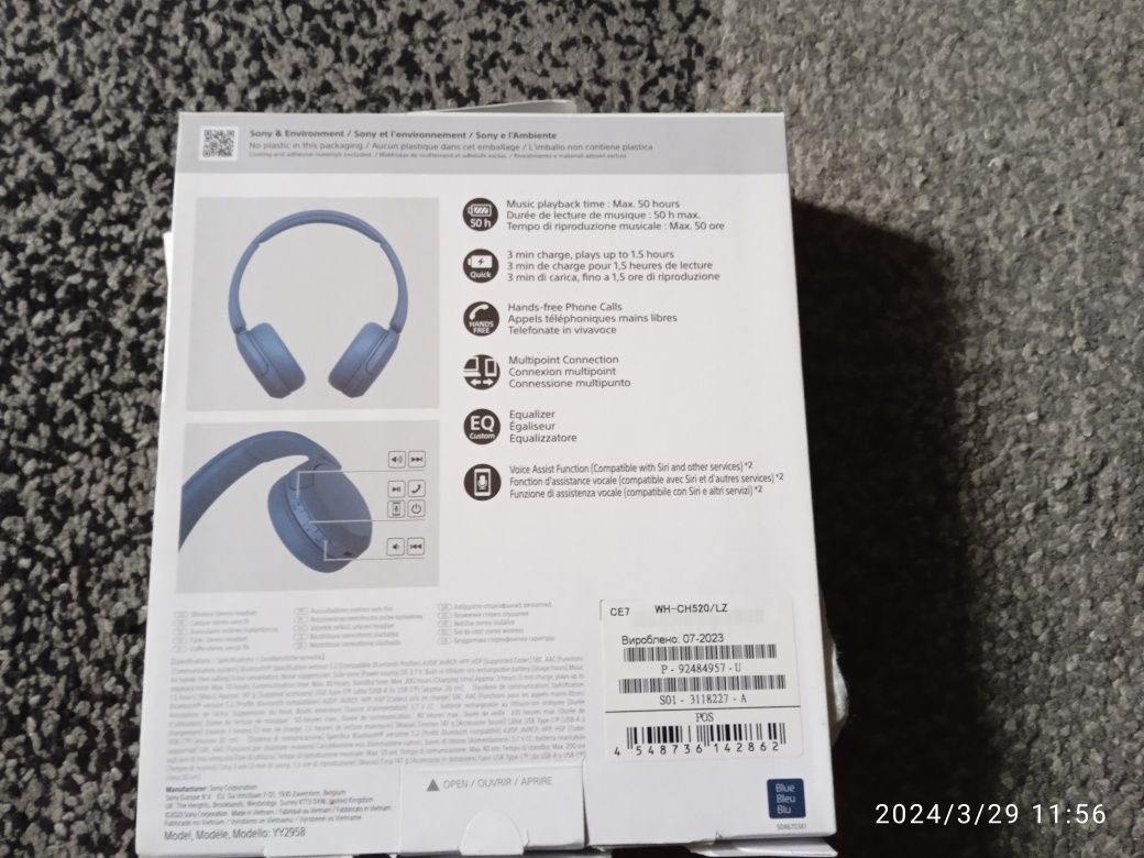 Słuchawki Sony WH-CH520 Nowe!!!