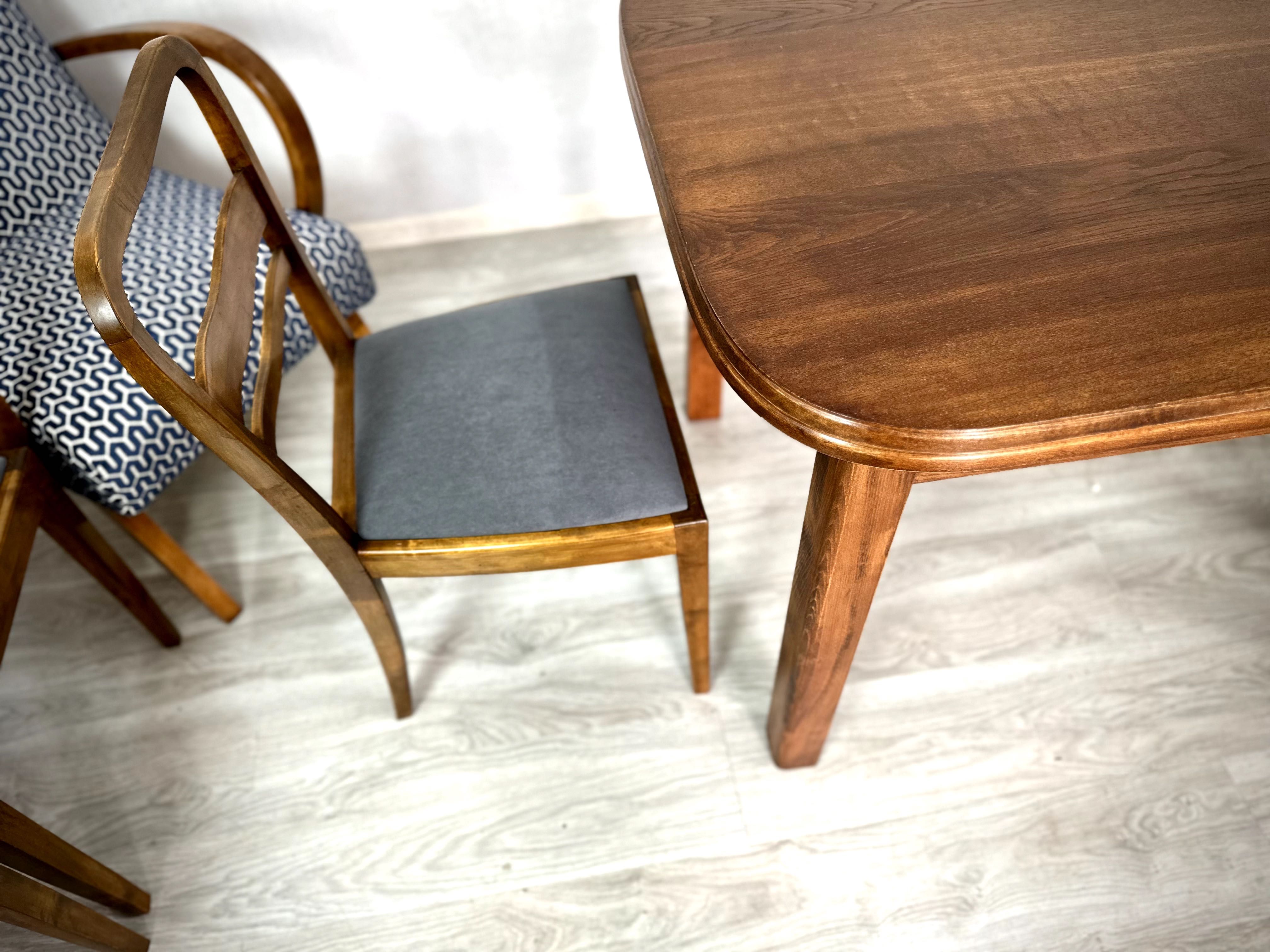 Stół/biurko dąb, klasyczny design z lat 60. – po pełnej renowacji