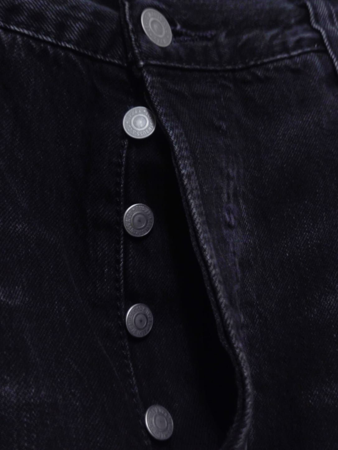 Spodnie jeansowe jeansy Levi's Strauss czarne ciemne 501 w 38 l 34 bla