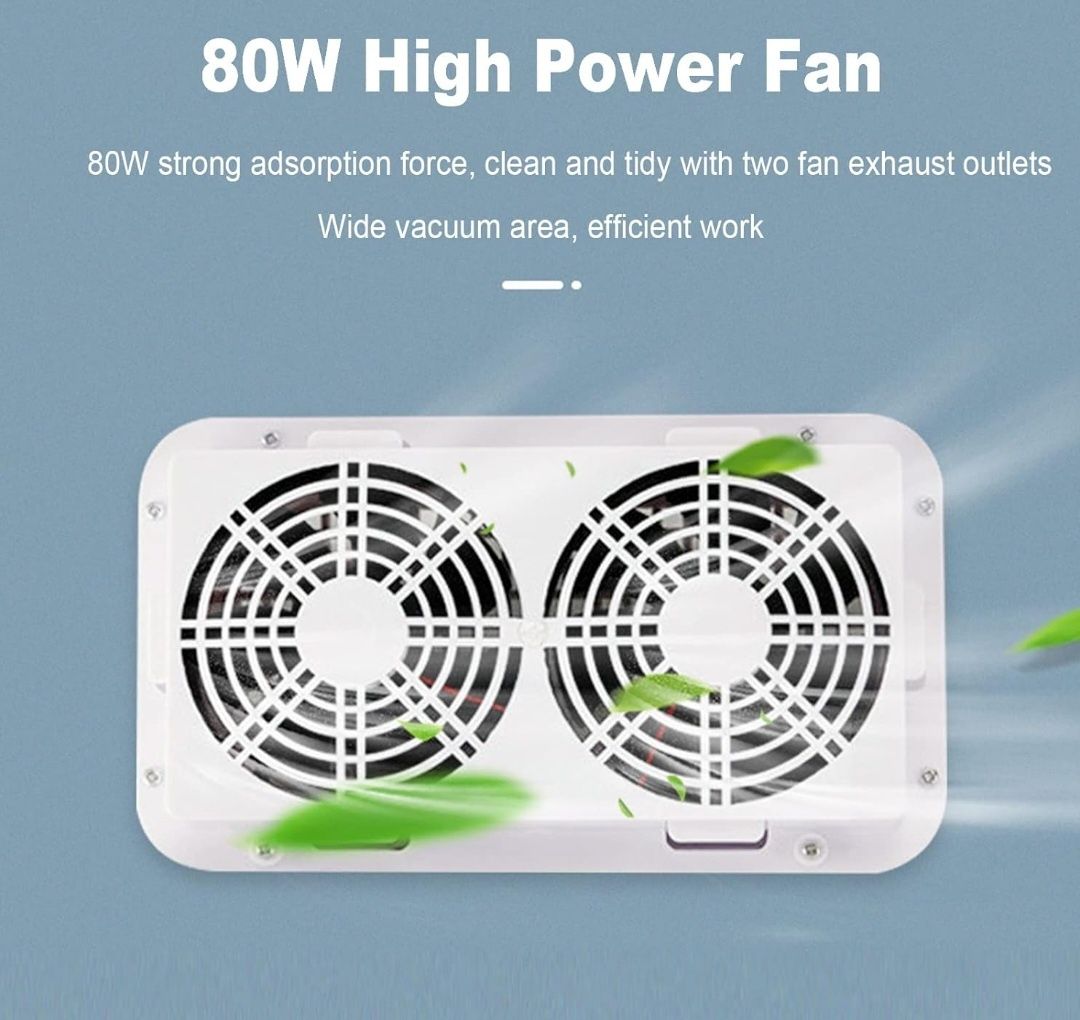 WOOLUCK 80W Pochłaniacz pyłu do paznokci