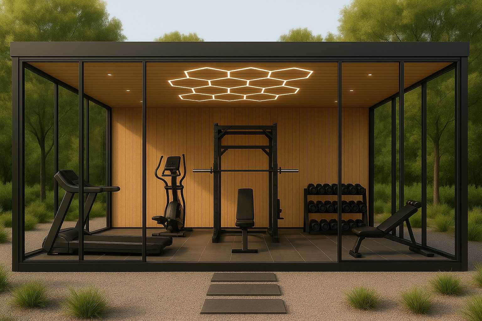 Modułowa Siłownia Ogrodowa 20m2 Studio Treningowe KRAUSE FITNESS
