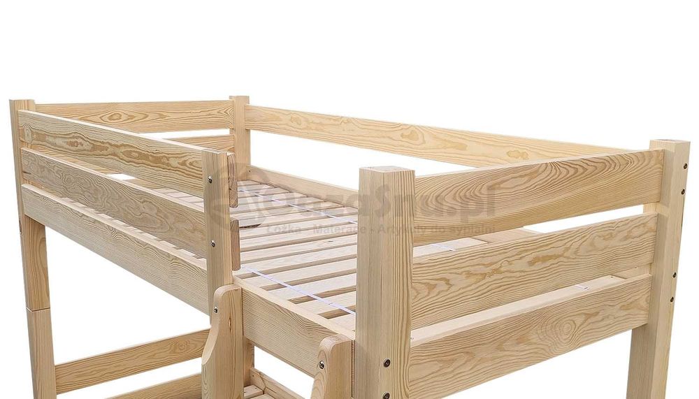 ATLAS 80x200 łóżko piętrowe dla dorosłych +150kg lite drewno