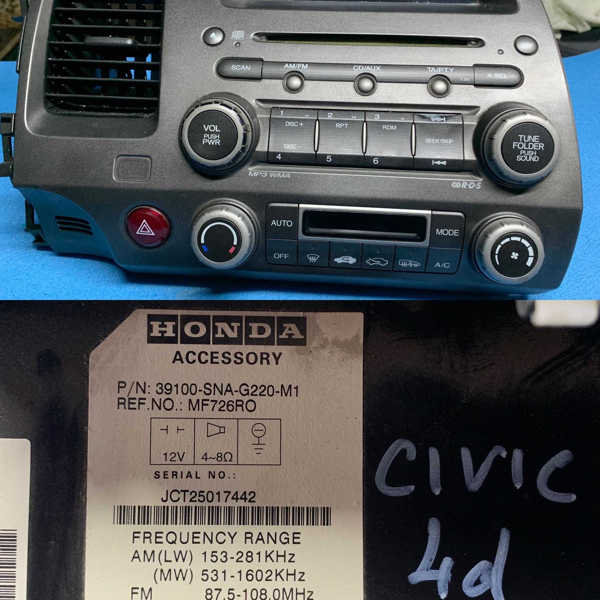 Разборка HONDA CIVIC 4D 06-11  мотор коробка дверь полуось   диски