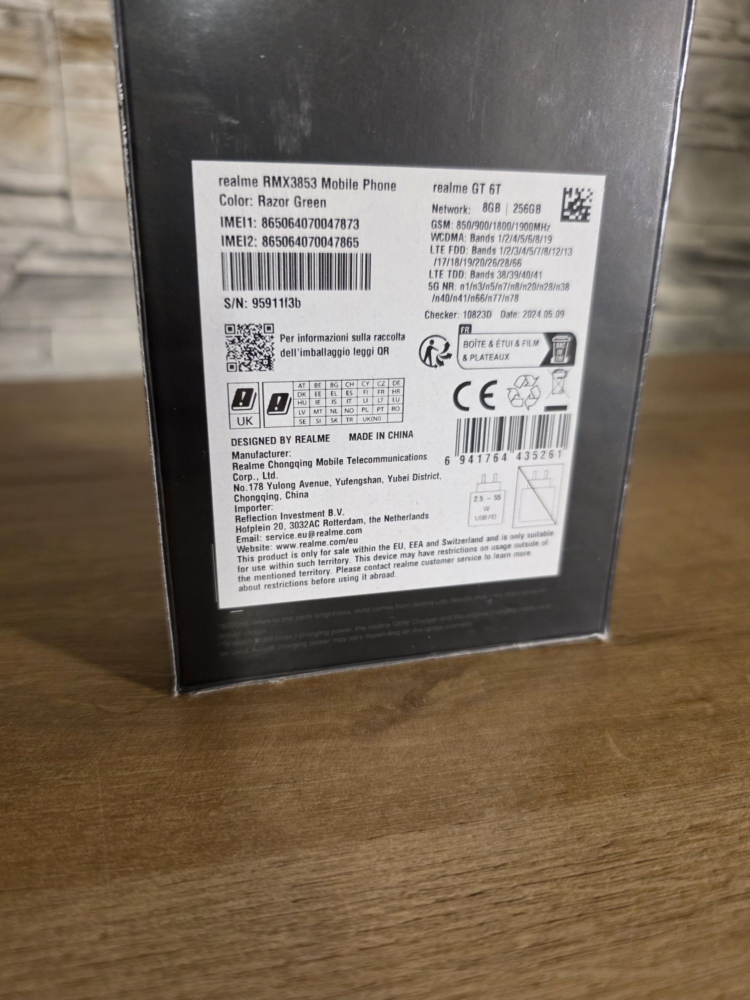 Nowy Realme GT 6T 8/256Gb - Razor Green -
