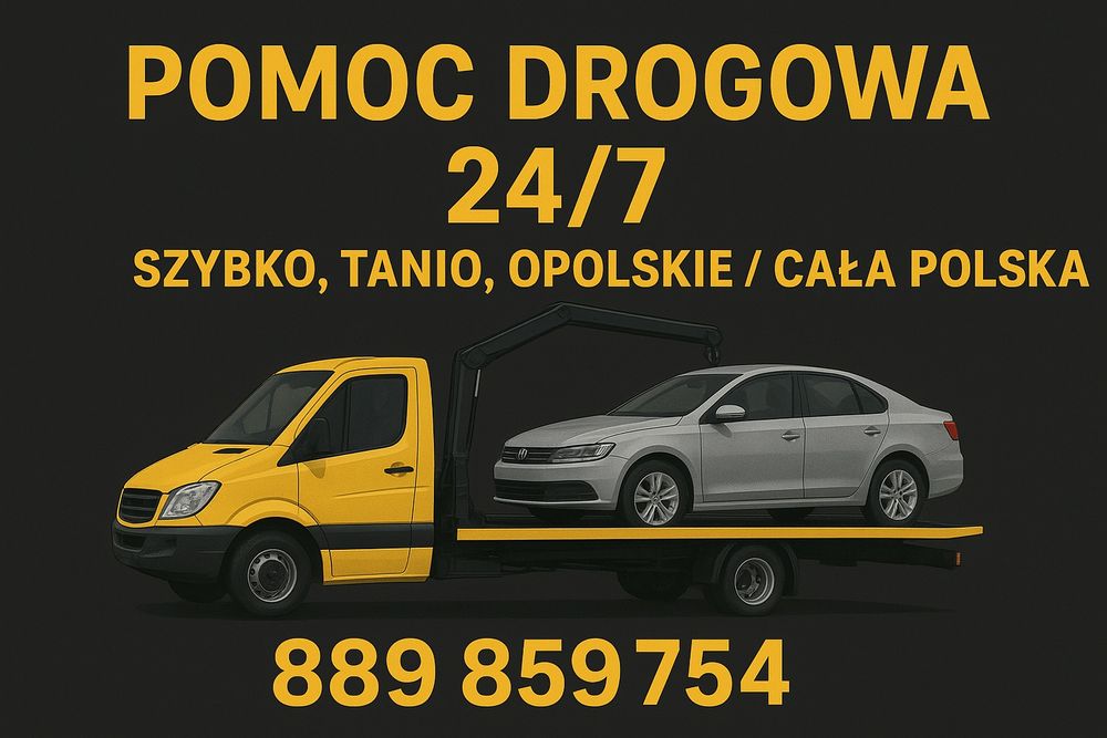 Pomoc drogowa 24/7 – Opolskie / Cała Polska