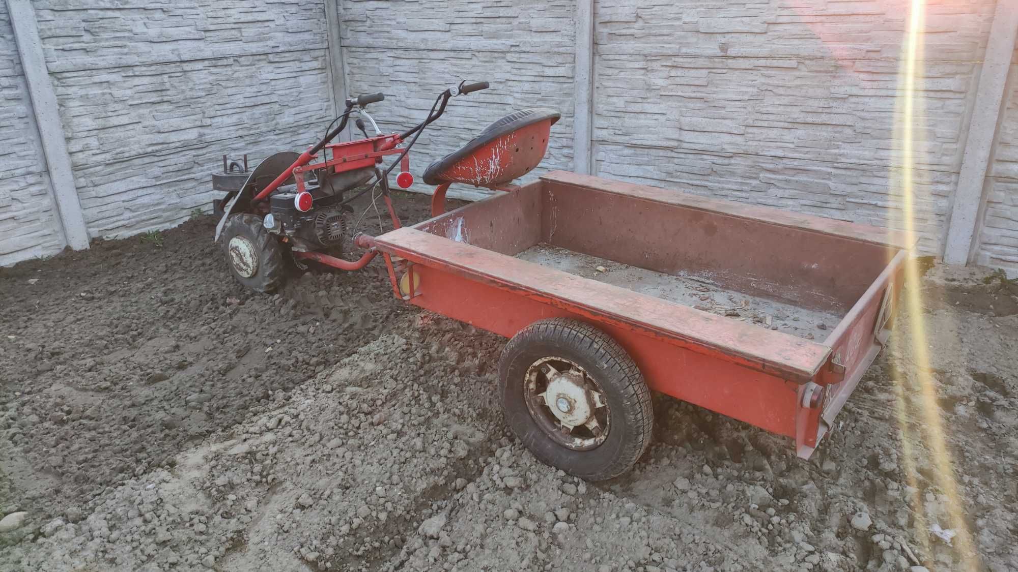 Dzik, traktorek jednoosiowy Mf70.