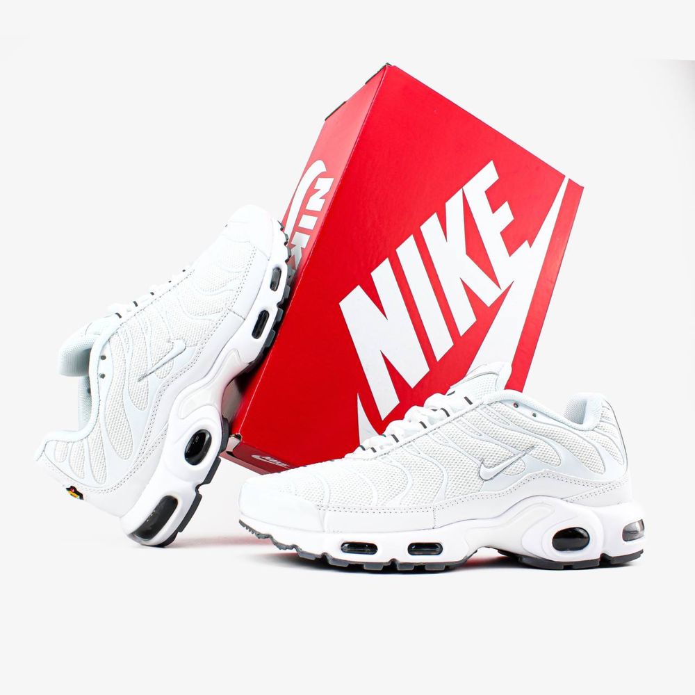 Кросівки чоловічі Nike Air Max Plus "White" люкс Без передоплати