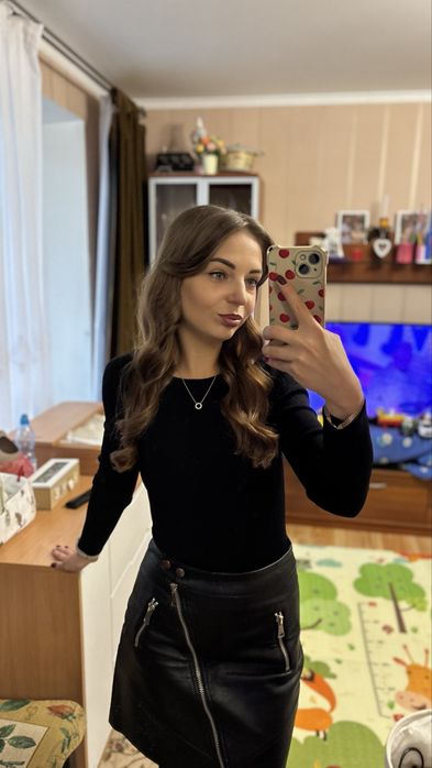 Жіночий боді Zara чорний з відкритою спиною, р. s