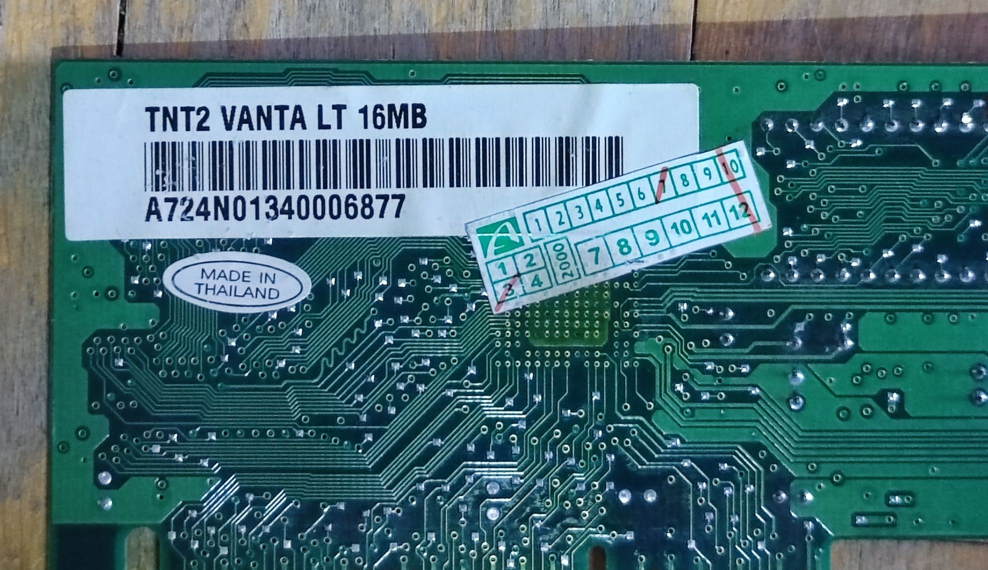 Karta graficzna Riva TNT Vanta 16 Mb AGP retro