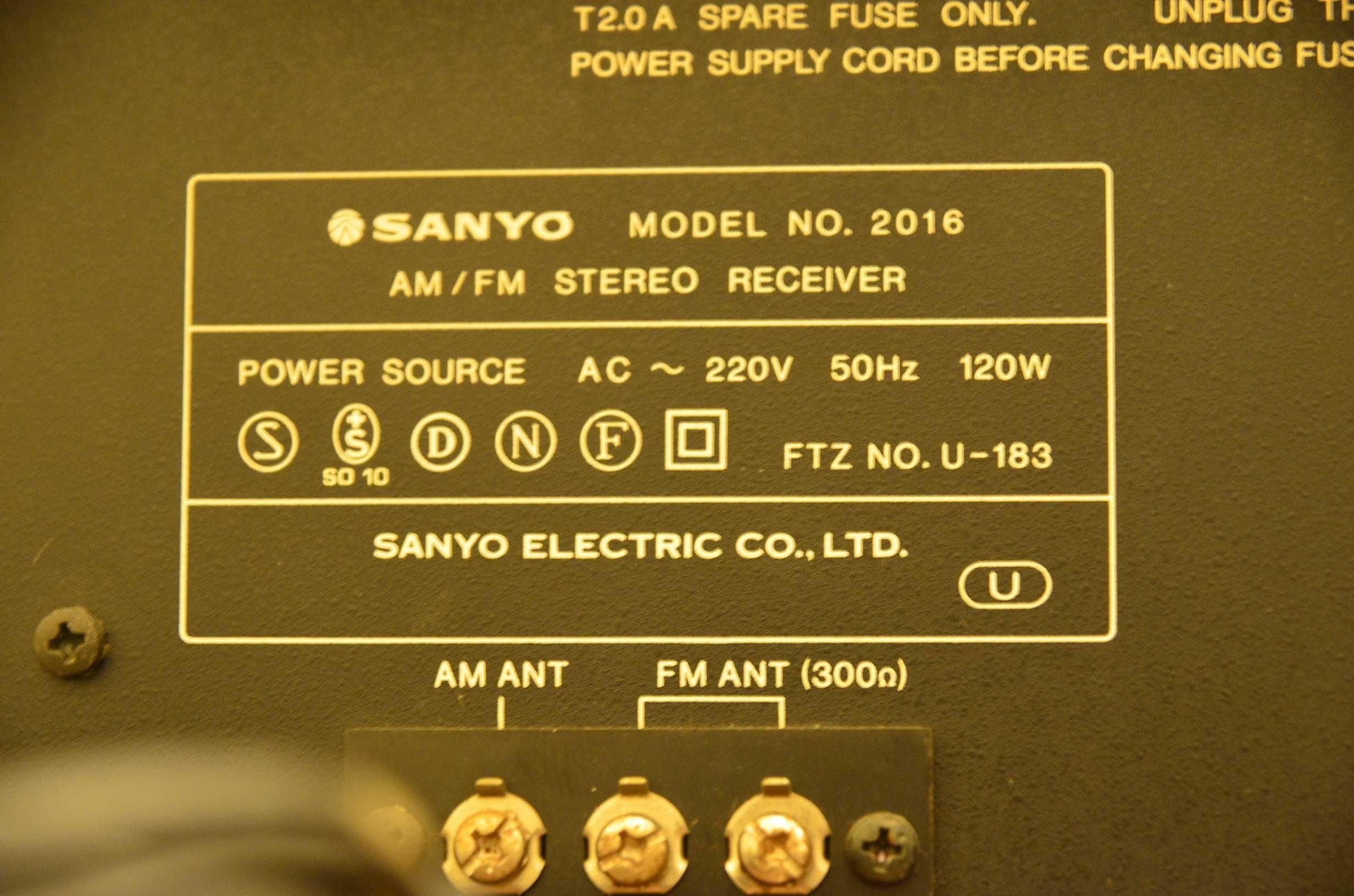 Amplificador Receiver Sanyo 2016