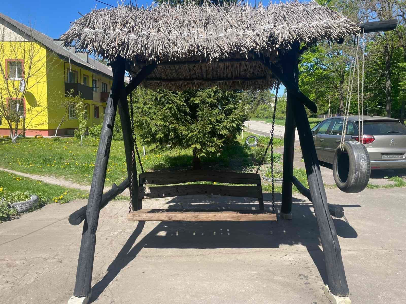 Розбірна садова гойдалка(качеля)декорація.Дуб