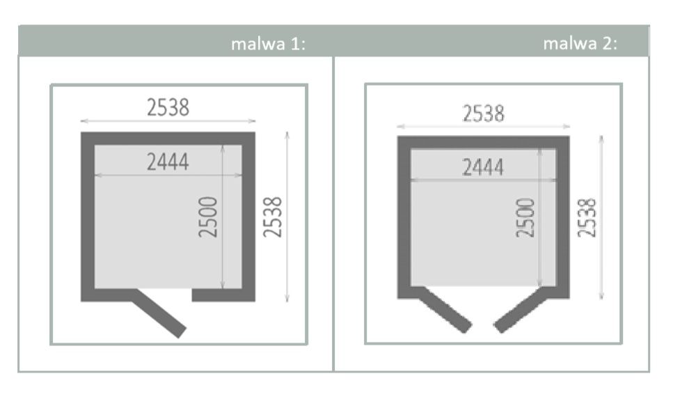 Domek ogrodowy narzędziowy Malwa 2,5x2,5 drewniany