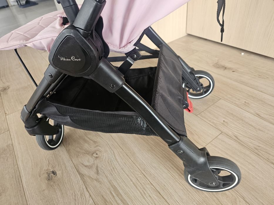 Wózek silver cross clic rózowy bagaż lotnisko