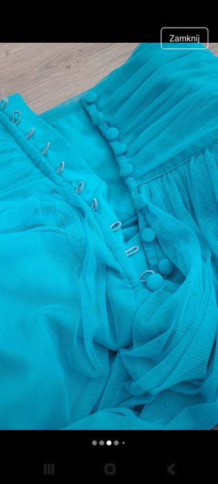 Tiulowa spódnica / ASOS / Turkusowa