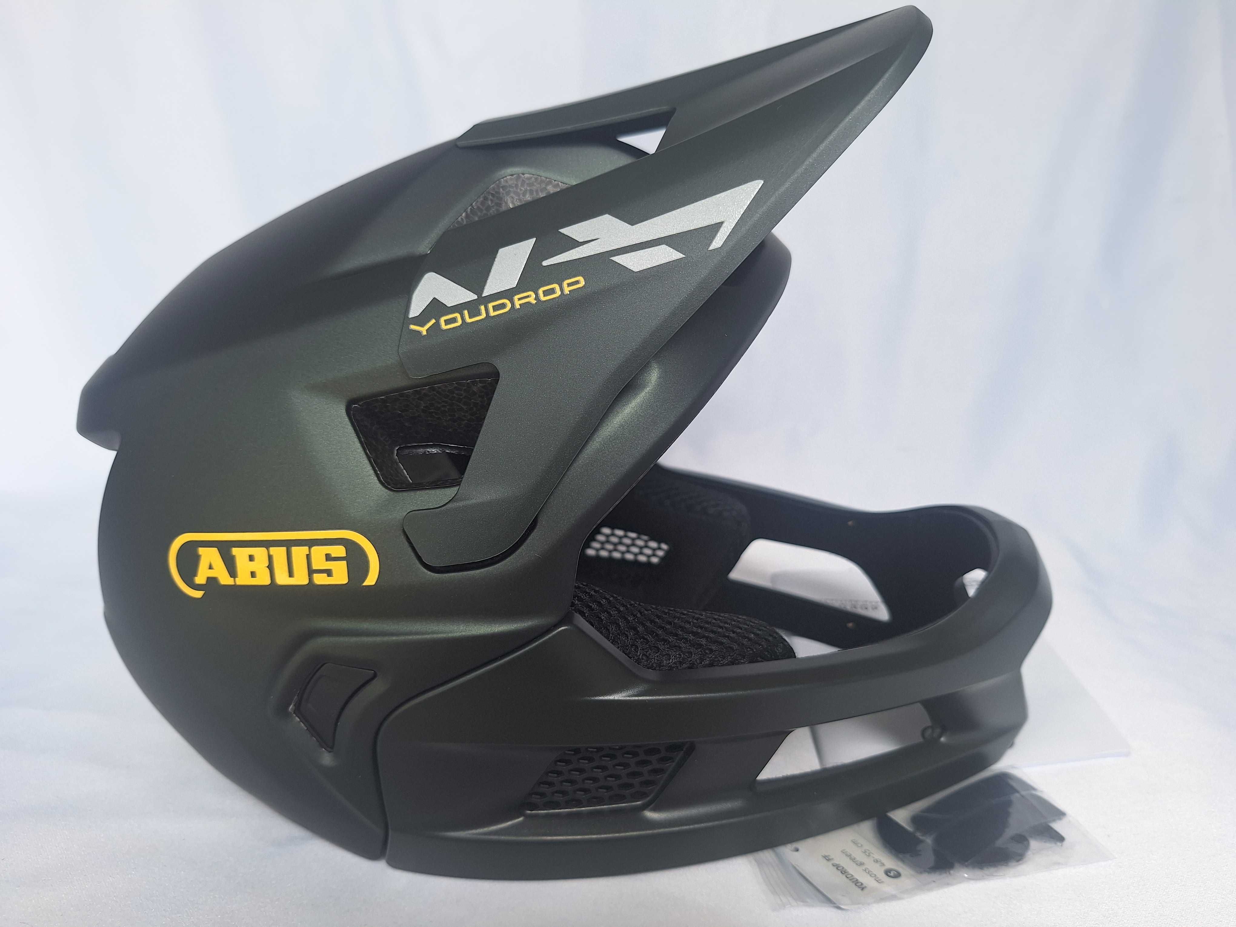 Kask rowerowy fullface Abus Youdrop FF Moss Green S 48-55cm